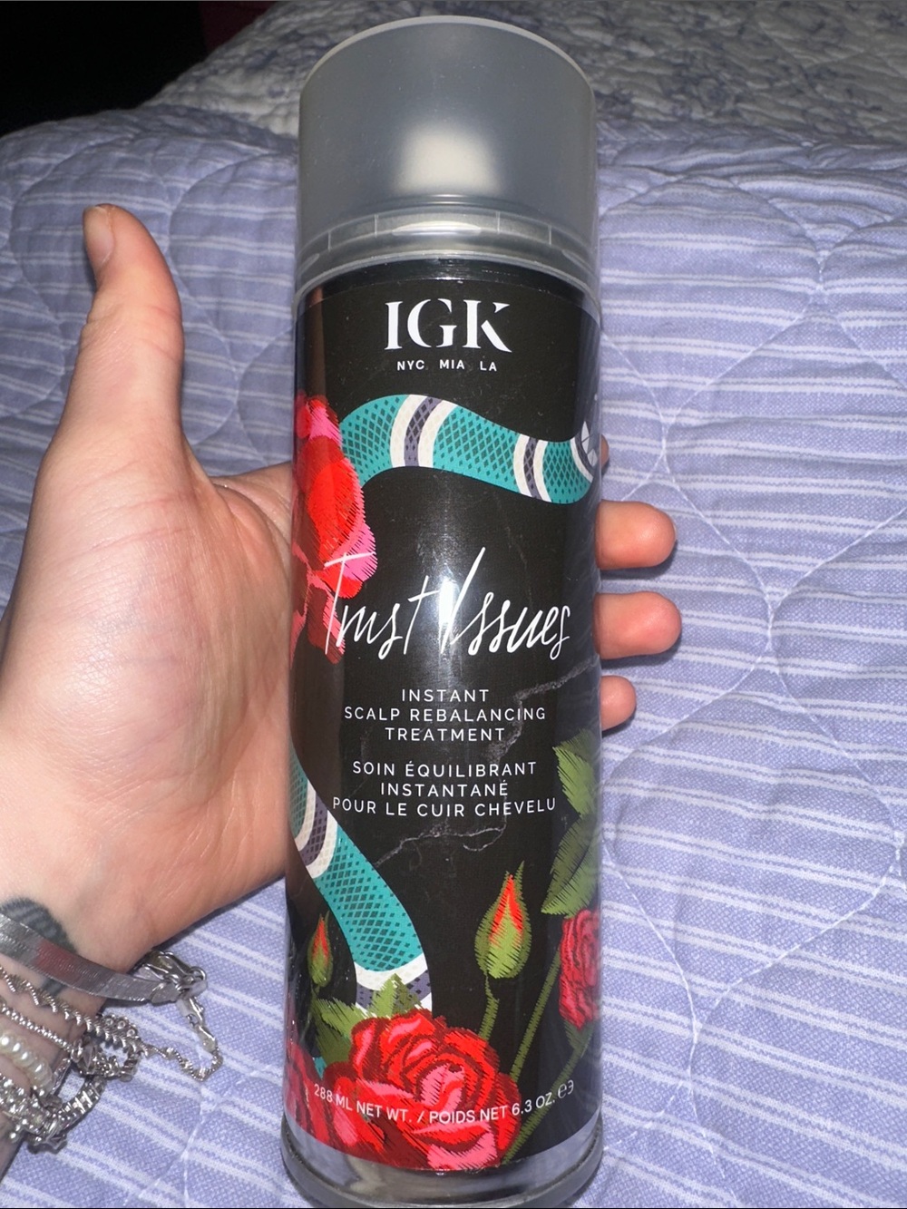 GK Just/Messes Instant Scalp Rebalancing Treatment – Black with Red Floral